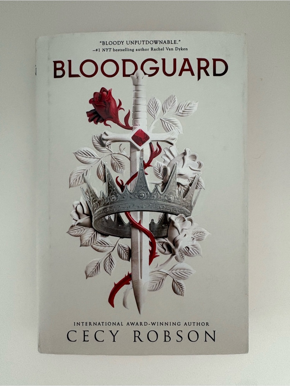 Bloodguard Wall Art Print - White with Red and Gray Accents